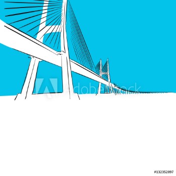 Bild på Oresundsbron bridge Blaue Serie